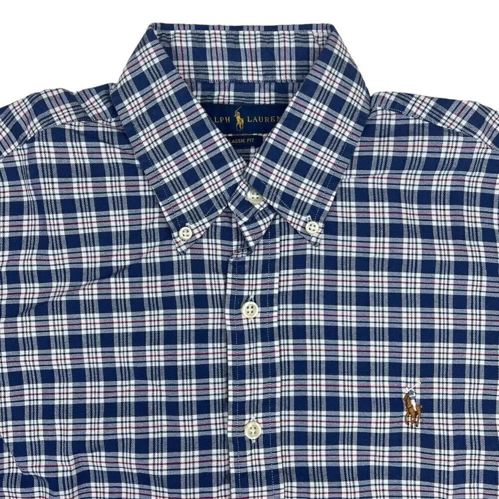 New Polo Ralph Lauren Men US XS Blue Soft 100% Cotton Shirt Button Down - Picture 4 of 11